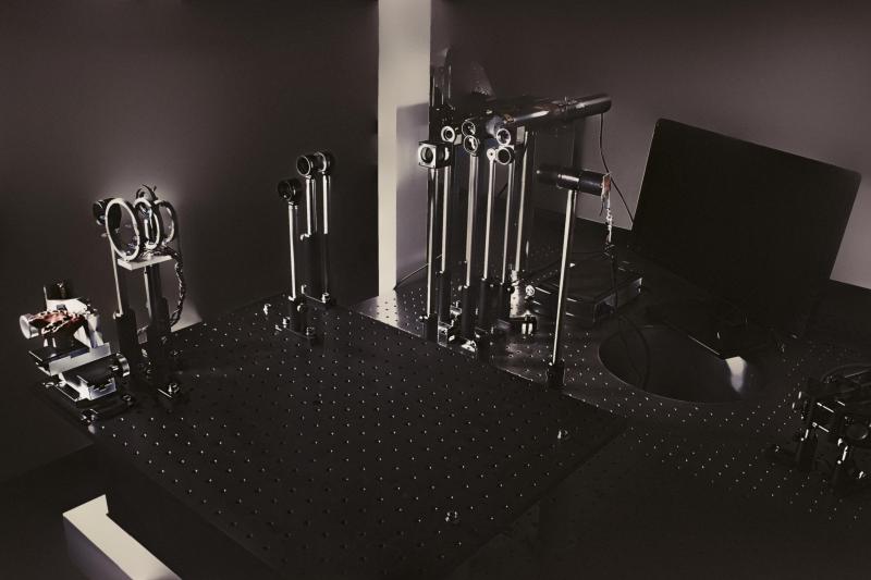 Overhead view of Maxwellian view setup